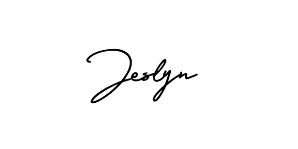 AmerikaSignatureDemo-Regular is a professional signature style that is perfect for those who want to add a touch of class to their signature. It is also a great choice for those who want to make their signature more unique. Get Jeslyn name to fancy signature for free. Jeslyn signature style 3 images and pictures png