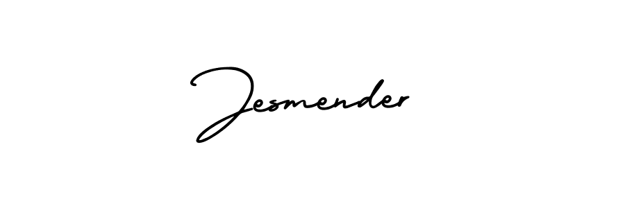 It looks lik you need a new signature style for name Jesmender. Design unique handwritten (AmerikaSignatureDemo-Regular) signature with our free signature maker in just a few clicks. Jesmender signature style 3 images and pictures png