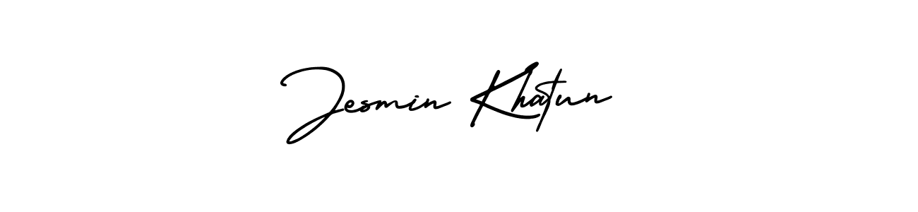 This is the best signature style for the Jesmin Khatun name. Also you like these signature font (AmerikaSignatureDemo-Regular). Mix name signature. Jesmin Khatun signature style 3 images and pictures png