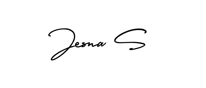 Also we have Jesna S name is the best signature style. Create professional handwritten signature collection using AmerikaSignatureDemo-Regular autograph style. Jesna S signature style 3 images and pictures png