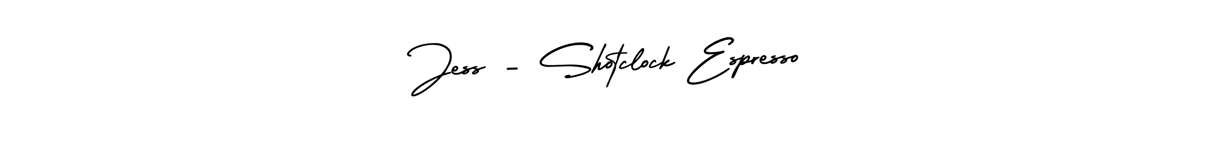 You can use this online signature creator to create a handwritten signature for the name Jess - Shotclock Espresso. This is the best online autograph maker. Jess - Shotclock Espresso signature style 3 images and pictures png