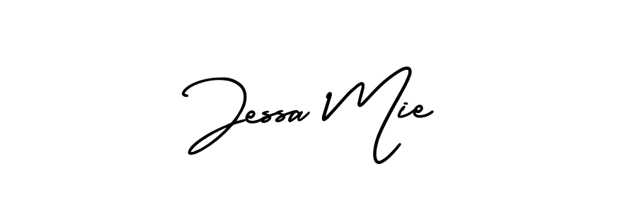 The best way (AmerikaSignatureDemo-Regular) to make a short signature is to pick only two or three words in your name. The name Jessa Mie include a total of six letters. For converting this name. Jessa Mie signature style 3 images and pictures png