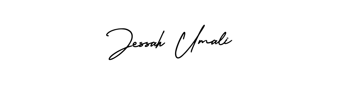 How to make Jessah Umali name signature. Use AmerikaSignatureDemo-Regular style for creating short signs online. This is the latest handwritten sign. Jessah Umali signature style 3 images and pictures png