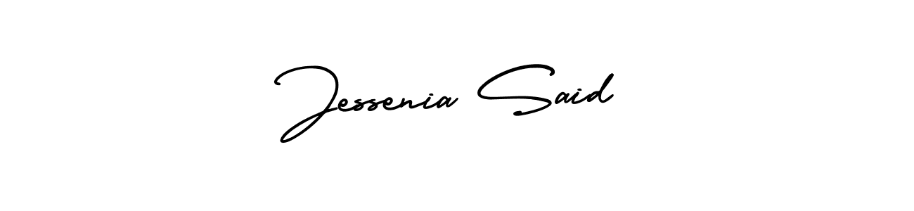 Use a signature maker to create a handwritten signature online. With this signature software, you can design (AmerikaSignatureDemo-Regular) your own signature for name Jessenia Said. Jessenia Said signature style 3 images and pictures png