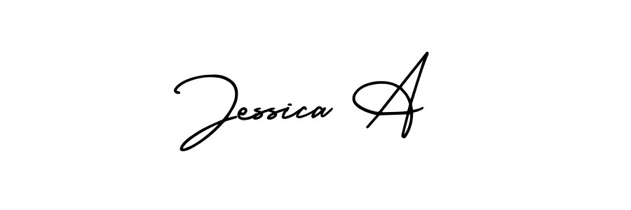 Jessica A stylish signature style. Best Handwritten Sign (AmerikaSignatureDemo-Regular) for my name. Handwritten Signature Collection Ideas for my name Jessica A. Jessica A signature style 3 images and pictures png