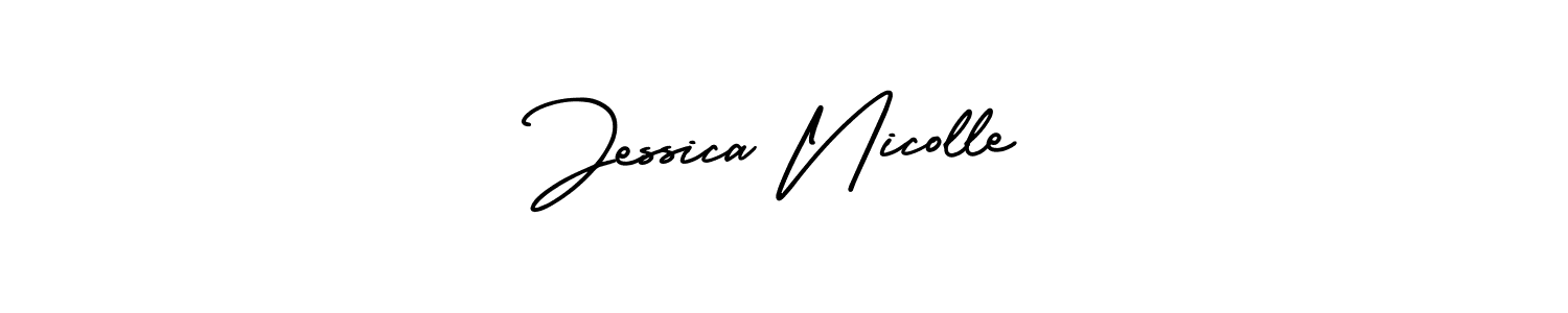 How to make Jessica Nicolle name signature. Use AmerikaSignatureDemo-Regular style for creating short signs online. This is the latest handwritten sign. Jessica Nicolle signature style 3 images and pictures png