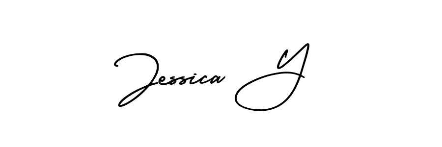 Use a signature maker to create a handwritten signature online. With this signature software, you can design (AmerikaSignatureDemo-Regular) your own signature for name Jessica Y. Jessica Y signature style 3 images and pictures png
