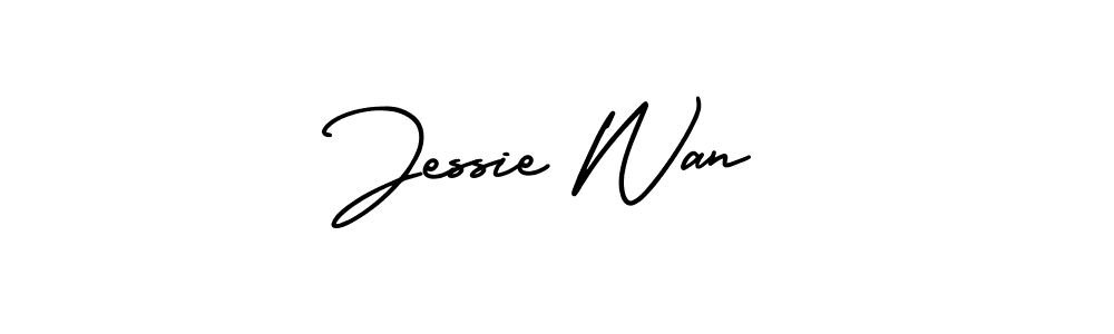 It looks lik you need a new signature style for name Jessie Wan. Design unique handwritten (AmerikaSignatureDemo-Regular) signature with our free signature maker in just a few clicks. Jessie Wan signature style 3 images and pictures png