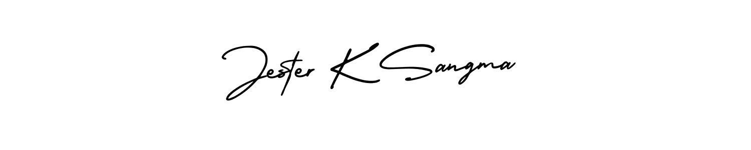 Check out images of Autograph of Jester K Sangma name. Actor Jester K Sangma Signature Style. AmerikaSignatureDemo-Regular is a professional sign style online. Jester K Sangma signature style 3 images and pictures png