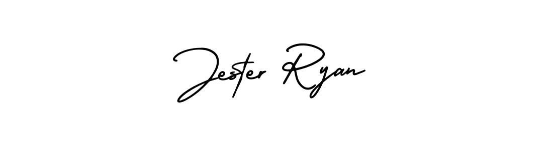 Jester Ryan stylish signature style. Best Handwritten Sign (AmerikaSignatureDemo-Regular) for my name. Handwritten Signature Collection Ideas for my name Jester Ryan. Jester Ryan signature style 3 images and pictures png