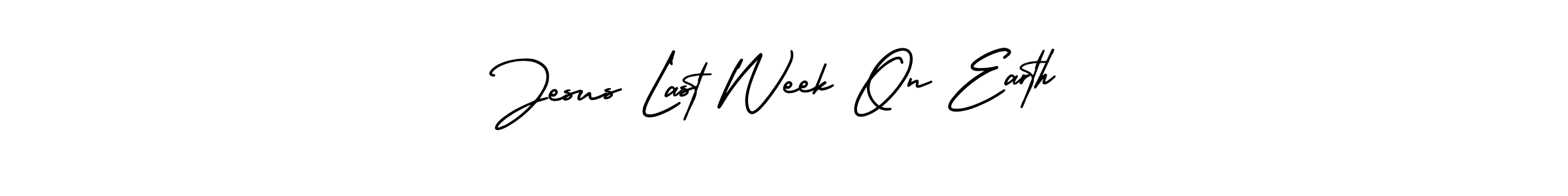 You can use this online signature creator to create a handwritten signature for the name Jesus Last Week On Earth. This is the best online autograph maker. Jesus Last Week On Earth signature style 3 images and pictures png