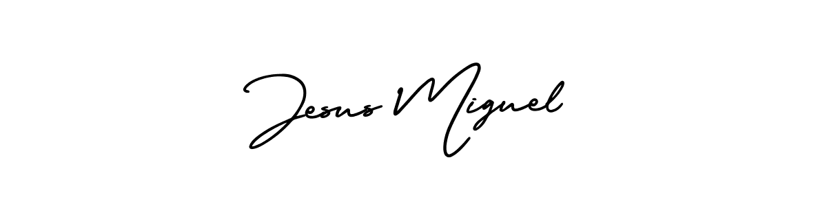 The best way (AmerikaSignatureDemo-Regular) to make a short signature is to pick only two or three words in your name. The name Jesus Miguel include a total of six letters. For converting this name. Jesus Miguel signature style 3 images and pictures png