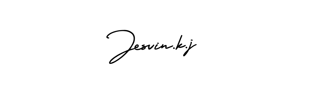Also You can easily find your signature by using the search form. We will create Jesvin.k.j name handwritten signature images for you free of cost using AmerikaSignatureDemo-Regular sign style. Jesvin.k.j signature style 3 images and pictures png