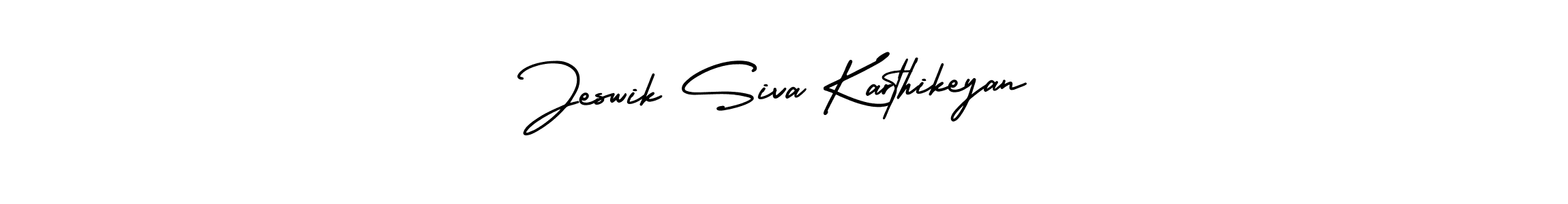 Make a beautiful signature design for name Jeswik Siva Karthikeyan. With this signature (AmerikaSignatureDemo-Regular) style, you can create a handwritten signature for free. Jeswik Siva Karthikeyan signature style 3 images and pictures png