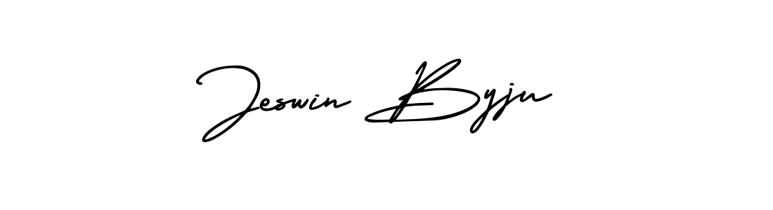 This is the best signature style for the Jeswin Byju name. Also you like these signature font (AmerikaSignatureDemo-Regular). Mix name signature. Jeswin Byju signature style 3 images and pictures png