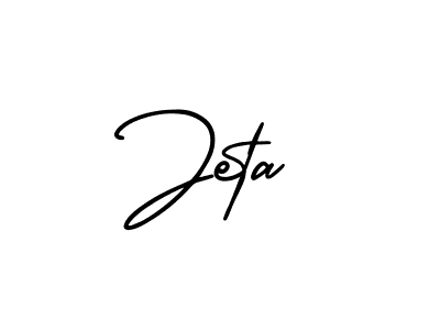 Use a signature maker to create a handwritten signature online. With this signature software, you can design (AmerikaSignatureDemo-Regular) your own signature for name Jeta. Jeta signature style 3 images and pictures png