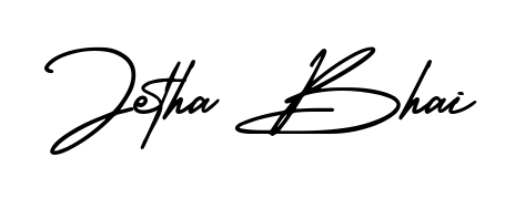 Make a beautiful signature design for name Jetha Bhai. Use this online signature maker to create a handwritten signature for free. Jetha Bhai signature style 3 images and pictures png