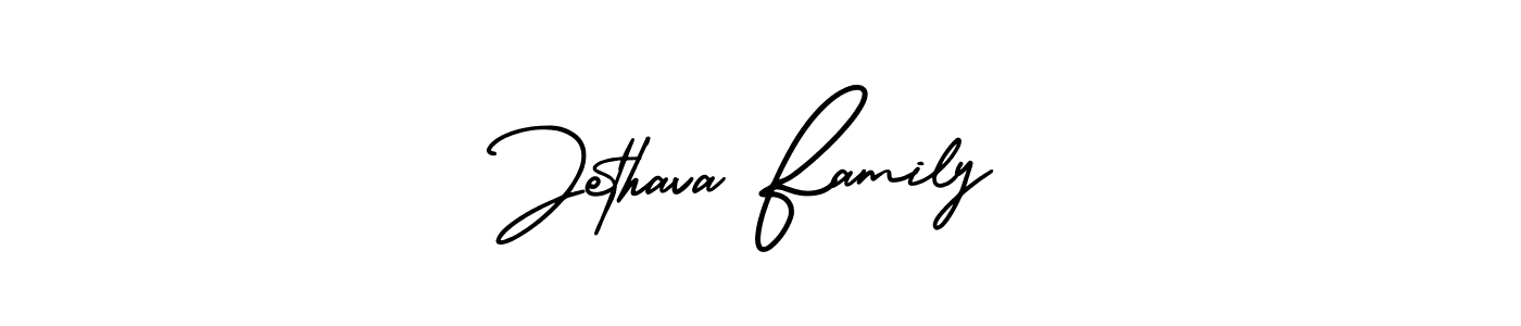 How to make Jethava Family signature? AmerikaSignatureDemo-Regular is a professional autograph style. Create handwritten signature for Jethava Family name. Jethava Family signature style 3 images and pictures png
