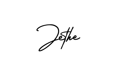 How to make Jethe signature? AmerikaSignatureDemo-Regular is a professional autograph style. Create handwritten signature for Jethe name. Jethe signature style 3 images and pictures png