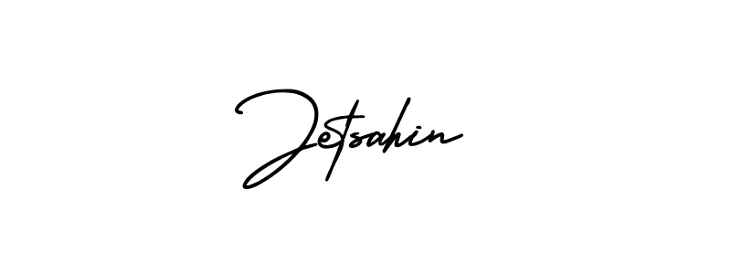 Design your own signature with our free online signature maker. With this signature software, you can create a handwritten (AmerikaSignatureDemo-Regular) signature for name Jetsahin. Jetsahin signature style 3 images and pictures png