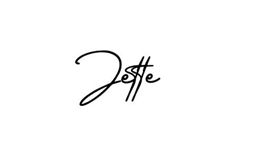 How to make Jette name signature. Use AmerikaSignatureDemo-Regular style for creating short signs online. This is the latest handwritten sign. Jette signature style 3 images and pictures png
