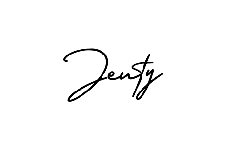 How to make Jeuty signature? AmerikaSignatureDemo-Regular is a professional autograph style. Create handwritten signature for Jeuty name. Jeuty signature style 3 images and pictures png