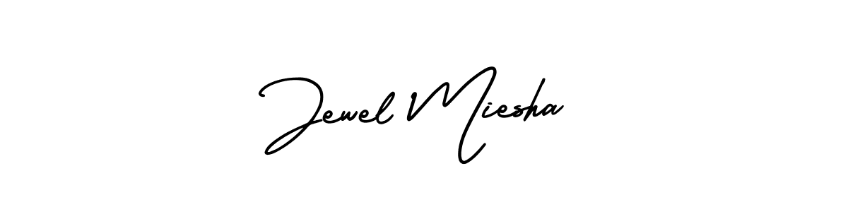 AmerikaSignatureDemo-Regular is a professional signature style that is perfect for those who want to add a touch of class to their signature. It is also a great choice for those who want to make their signature more unique. Get Jewel Miesha name to fancy signature for free. Jewel Miesha signature style 3 images and pictures png