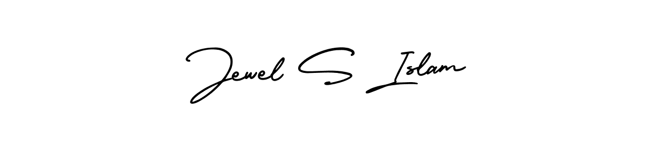 Design your own signature with our free online signature maker. With this signature software, you can create a handwritten (AmerikaSignatureDemo-Regular) signature for name Jewel S Islam. Jewel S Islam signature style 3 images and pictures png