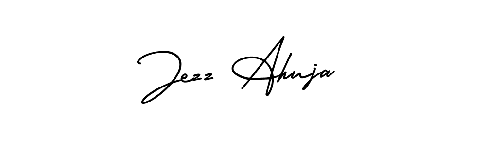 Jezz Ahuja stylish signature style. Best Handwritten Sign (AmerikaSignatureDemo-Regular) for my name. Handwritten Signature Collection Ideas for my name Jezz Ahuja. Jezz Ahuja signature style 3 images and pictures png