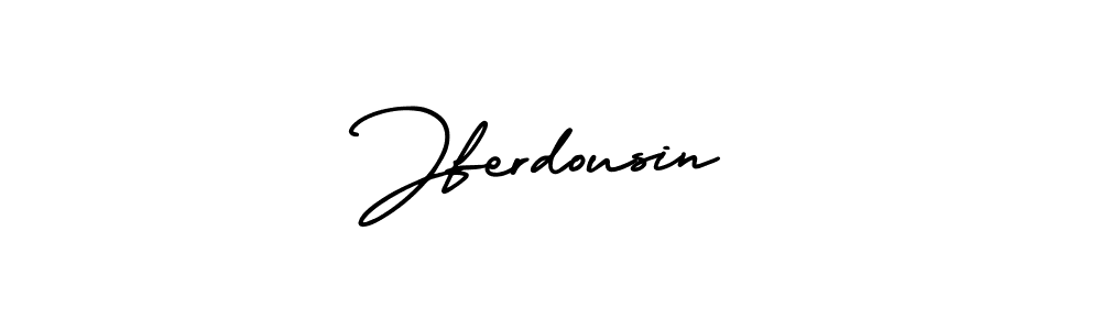 if you are searching for the best signature style for your name Jferdousin. so please give up your signature search. here we have designed multiple signature styles  using AmerikaSignatureDemo-Regular. Jferdousin signature style 3 images and pictures png