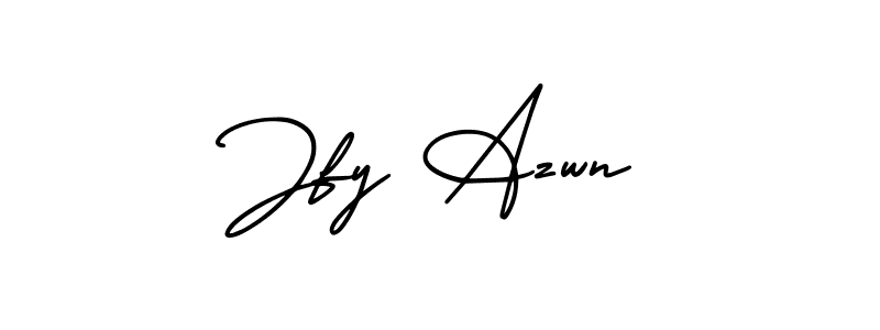 AmerikaSignatureDemo-Regular is a professional signature style that is perfect for those who want to add a touch of class to their signature. It is also a great choice for those who want to make their signature more unique. Get Jfy Azwn name to fancy signature for free. Jfy Azwn signature style 3 images and pictures png