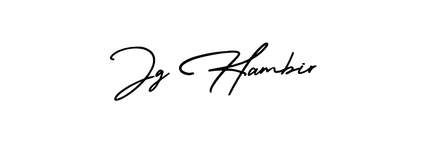 Jg Hambir stylish signature style. Best Handwritten Sign (AmerikaSignatureDemo-Regular) for my name. Handwritten Signature Collection Ideas for my name Jg Hambir. Jg Hambir signature style 3 images and pictures png