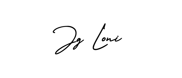 How to make Jg Loni signature? AmerikaSignatureDemo-Regular is a professional autograph style. Create handwritten signature for Jg Loni name. Jg Loni signature style 3 images and pictures png