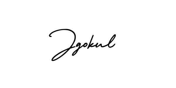 Jgokul stylish signature style. Best Handwritten Sign (AmerikaSignatureDemo-Regular) for my name. Handwritten Signature Collection Ideas for my name Jgokul. Jgokul signature style 3 images and pictures png