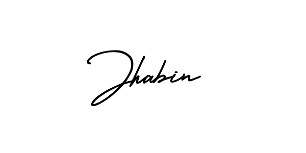 AmerikaSignatureDemo-Regular is a professional signature style that is perfect for those who want to add a touch of class to their signature. It is also a great choice for those who want to make their signature more unique. Get Jhabin name to fancy signature for free. Jhabin signature style 3 images and pictures png