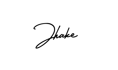 Make a beautiful signature design for name Jhake. With this signature (AmerikaSignatureDemo-Regular) style, you can create a handwritten signature for free. Jhake signature style 3 images and pictures png
