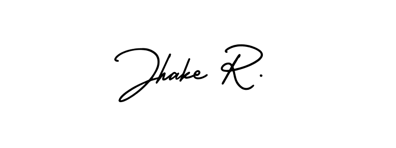 Also we have Jhake R. name is the best signature style. Create professional handwritten signature collection using AmerikaSignatureDemo-Regular autograph style. Jhake R. signature style 3 images and pictures png