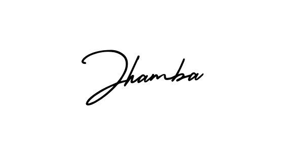 Create a beautiful signature design for name Jhamba. With this signature (AmerikaSignatureDemo-Regular) fonts, you can make a handwritten signature for free. Jhamba signature style 3 images and pictures png