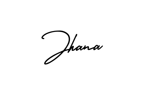 Jhana stylish signature style. Best Handwritten Sign (AmerikaSignatureDemo-Regular) for my name. Handwritten Signature Collection Ideas for my name Jhana. Jhana signature style 3 images and pictures png