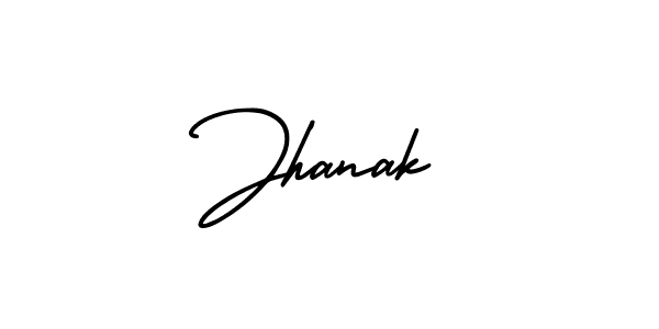 Jhanak stylish signature style. Best Handwritten Sign (AmerikaSignatureDemo-Regular) for my name. Handwritten Signature Collection Ideas for my name Jhanak. Jhanak signature style 3 images and pictures png
