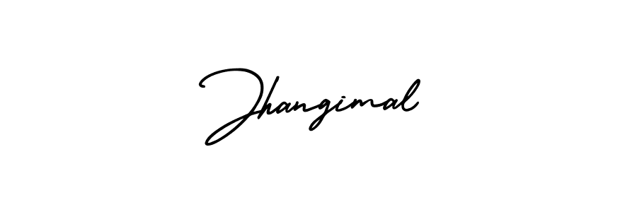 The best way (AmerikaSignatureDemo-Regular) to make a short signature is to pick only two or three words in your name. The name Jhangimal include a total of six letters. For converting this name. Jhangimal signature style 3 images and pictures png