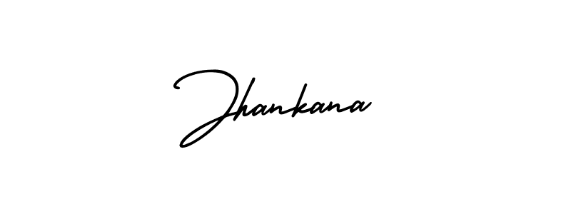 How to make Jhankana name signature. Use AmerikaSignatureDemo-Regular style for creating short signs online. This is the latest handwritten sign. Jhankana signature style 3 images and pictures png
