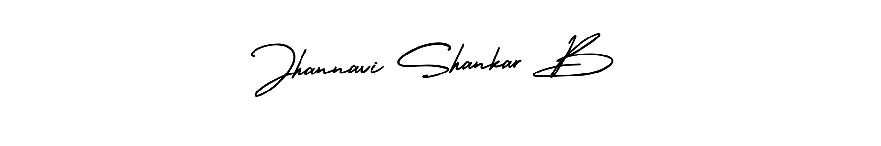 How to make Jhannavi Shankar B name signature. Use AmerikaSignatureDemo-Regular style for creating short signs online. This is the latest handwritten sign. Jhannavi Shankar B signature style 3 images and pictures png