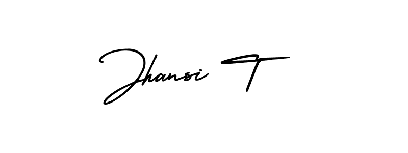 Also we have Jhansi T name is the best signature style. Create professional handwritten signature collection using AmerikaSignatureDemo-Regular autograph style. Jhansi T signature style 3 images and pictures png