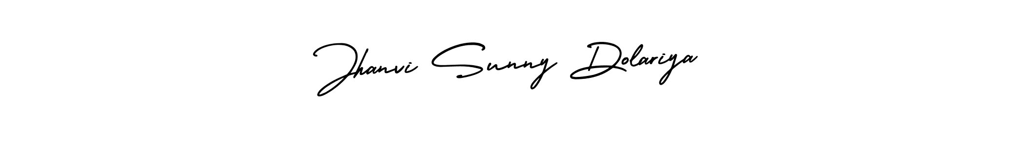 Also You can easily find your signature by using the search form. We will create Jhanvi Sunny Dolariya name handwritten signature images for you free of cost using AmerikaSignatureDemo-Regular sign style. Jhanvi Sunny Dolariya signature style 3 images and pictures png