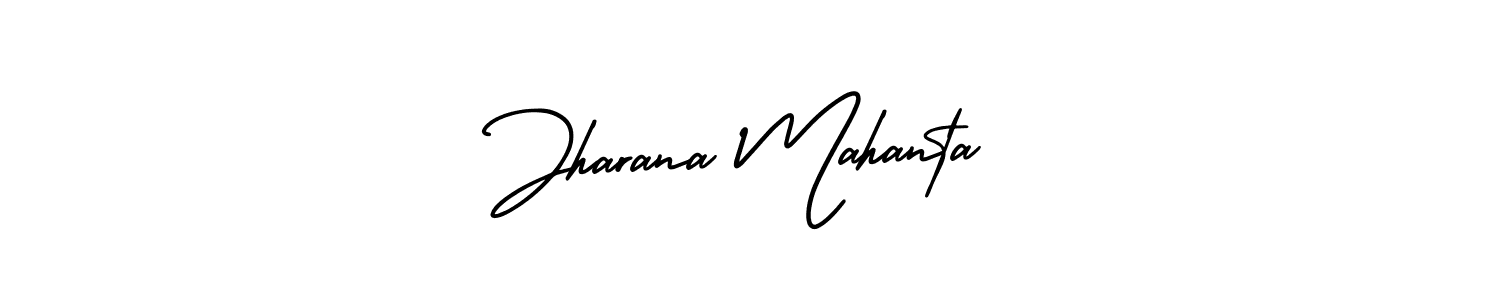 It looks lik you need a new signature style for name Jharana Mahanta. Design unique handwritten (AmerikaSignatureDemo-Regular) signature with our free signature maker in just a few clicks. Jharana Mahanta signature style 3 images and pictures png