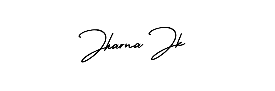 This is the best signature style for the Jharna Jk name. Also you like these signature font (AmerikaSignatureDemo-Regular). Mix name signature. Jharna Jk signature style 3 images and pictures png