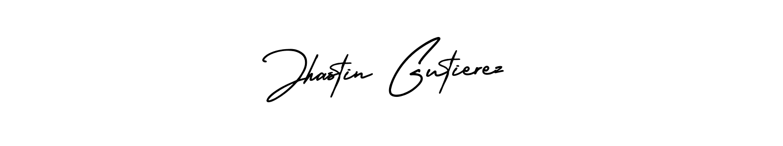 The best way (AmerikaSignatureDemo-Regular) to make a short signature is to pick only two or three words in your name. The name Jhastin Gutierez include a total of six letters. For converting this name. Jhastin Gutierez signature style 3 images and pictures png