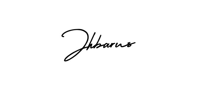 The best way (AmerikaSignatureDemo-Regular) to make a short signature is to pick only two or three words in your name. The name Jhbarus include a total of six letters. For converting this name. Jhbarus signature style 3 images and pictures png