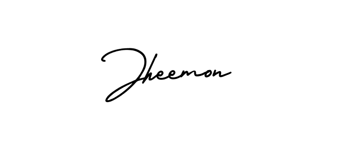 Use a signature maker to create a handwritten signature online. With this signature software, you can design (AmerikaSignatureDemo-Regular) your own signature for name Jheemon. Jheemon signature style 3 images and pictures png